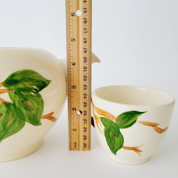 Vintage Franciscan Apple Teapot NO LID, Teacup & Saucer c1953-58 USA Fruit Decor - Picture 9 of 15